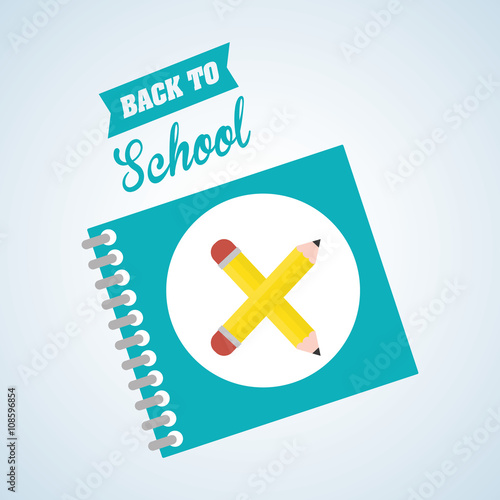 Flat illustration about back to school design, education related