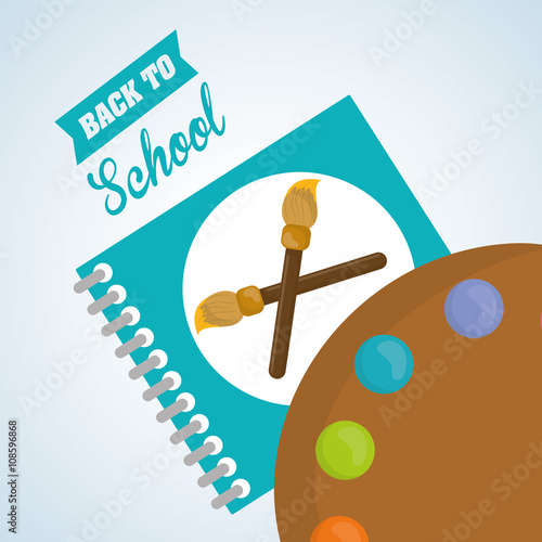 Flat illustration about back to school design, education related