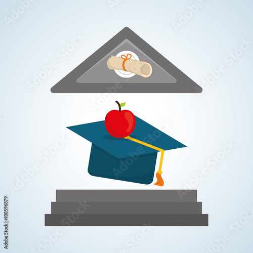 Flat illustration about back to school design, education related