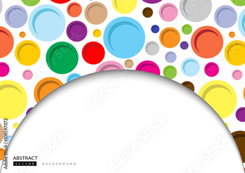 Abstract colorful circle seamless pattern background. Vector illustration hipster design with space for your text. Good for design business presentations. Pattern swatches included in file.
