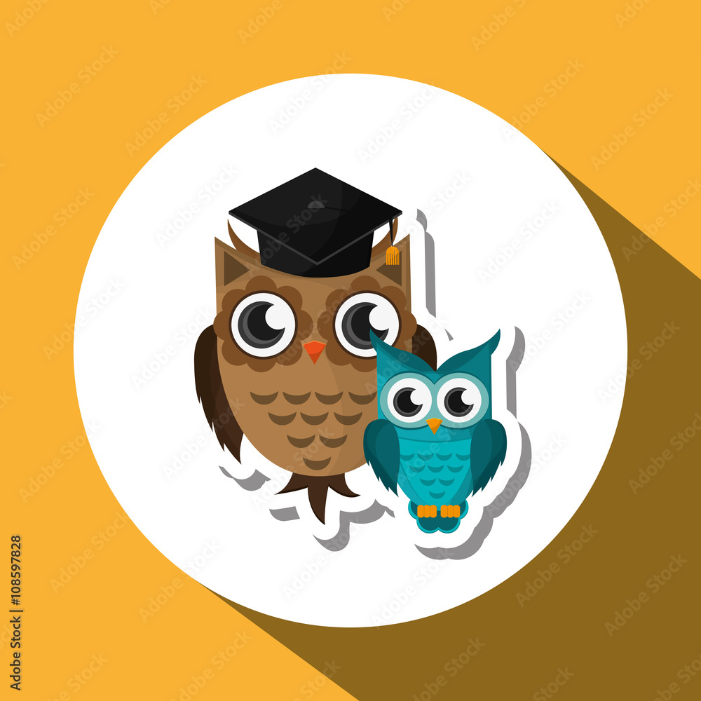 Vector illustration of an Owl, graphic design, animal represent knowledge