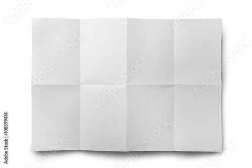Empty white Crumpled paper isolate © Suradech