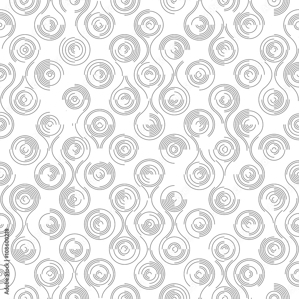 Seamless Curved Shape Pattern Seamless Curved Shape Pattern