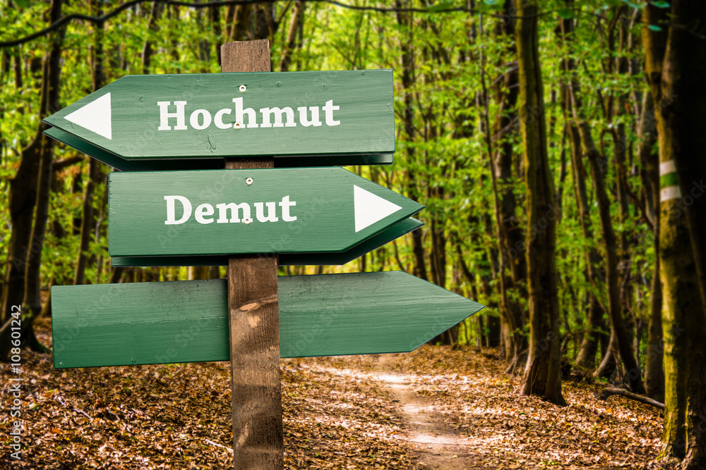 Schild 98 - Demut