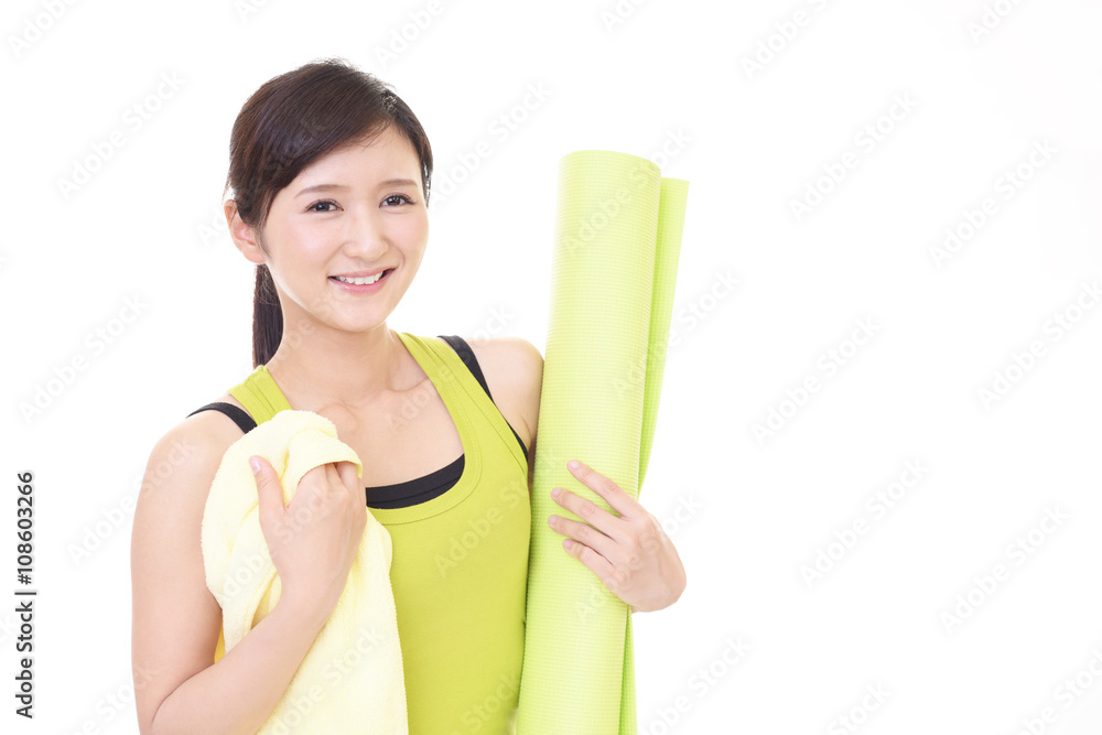 エクササイズを楽しむ女性