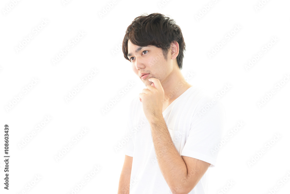 悩む青年 悩む青年