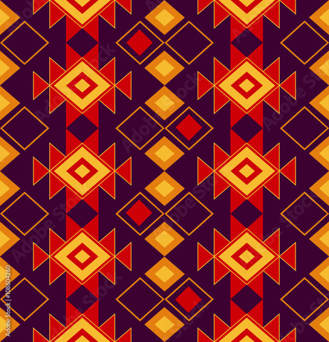 national vector ornament of the peoples of the North. Tribal seamless pattern for fabric, paper or the web. Tribal pattern  