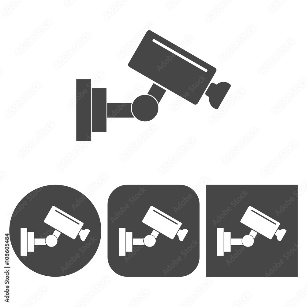 Security camera icon - vector icons set Security camera icon - vector icons set