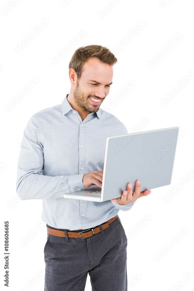 Young man using laptop Young man using laptop