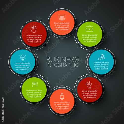 Vector infographic design template.