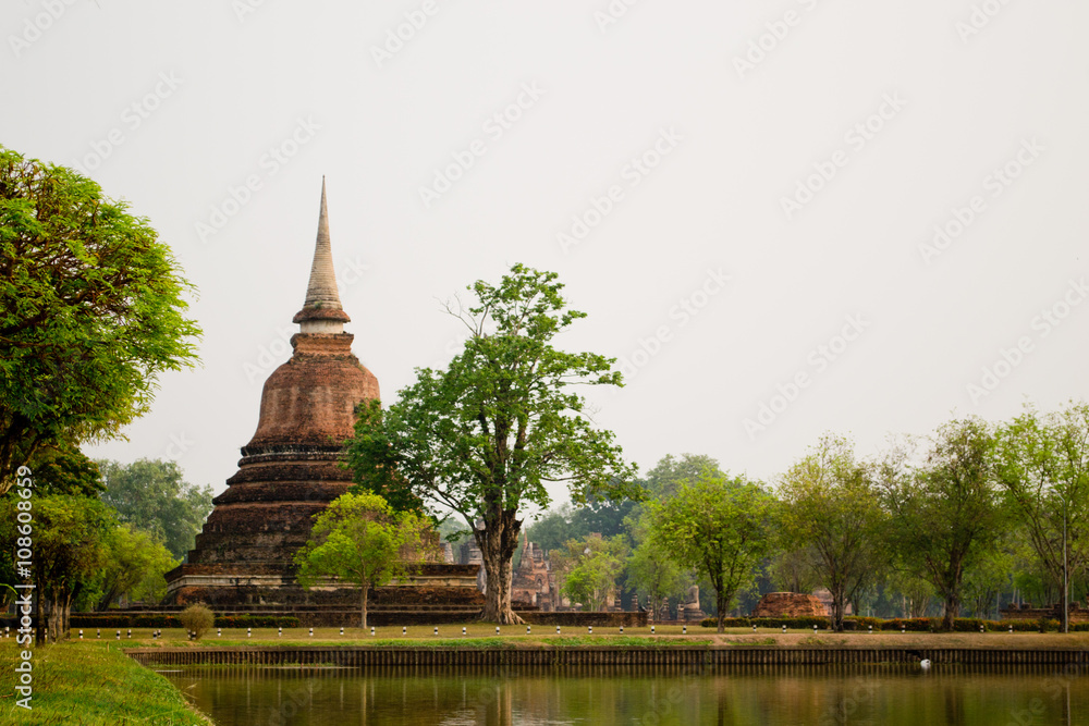 Ancient city in historic national park in Sukhothai province of