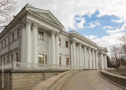 West facade of Yelagin Palace, St. Petersburg in St.Petersburg. 