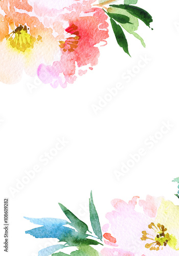 Greeting card with flowers