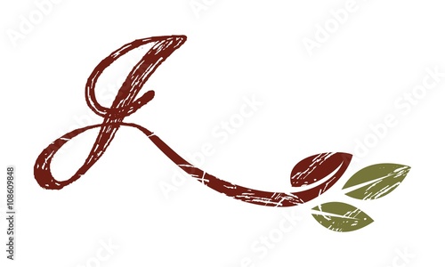 Letter J Leaf 