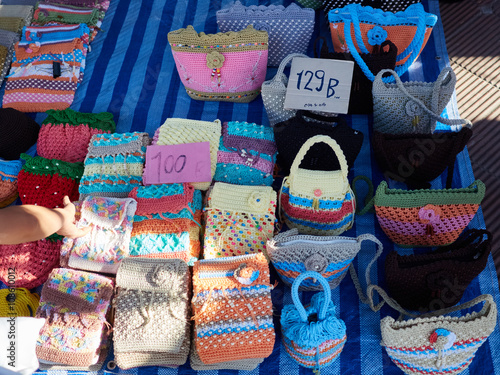 Colorful woven bags for sale