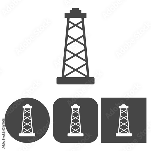 Oil rig icon - vector icons set