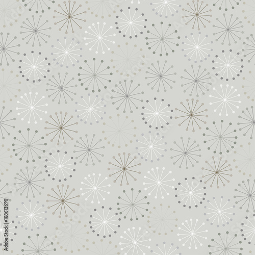 Seamless pattern of dandelions.