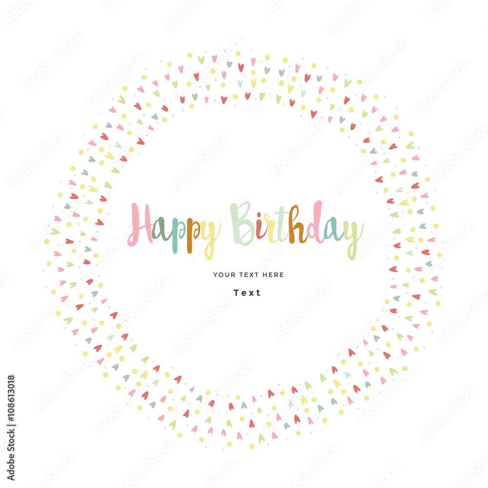 Vector Illustration of a Happy Birthday Greeting Card