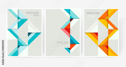 Cover design template. Brochure, leaflet, flyer, catalog, page, poster design. Origami abstract geometric background. minimalistic design creative concept. vector-stock illustration EPS 10 photo