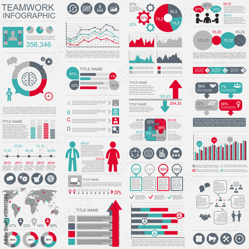 Set of infographic vector design template