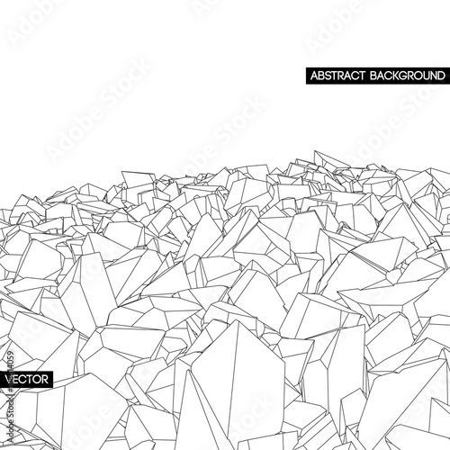 Broken texture. Abstract background.Vector.