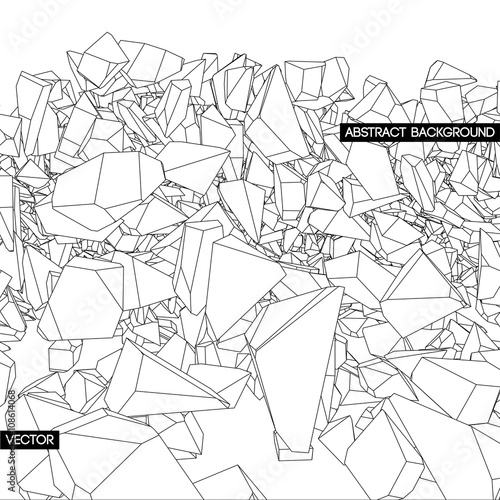Broken texture. Abstract background.Vector.