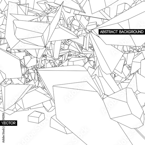 Broken texture. Abstract background.Vector.