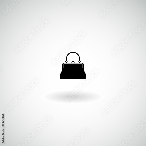 Women's handbag icon. Vector.