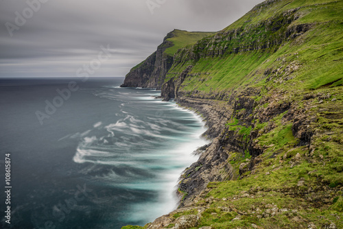 Giant sea cliffs on Faroe Islands