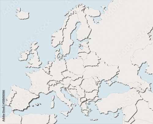 Mappa EU bianca e colore Malta