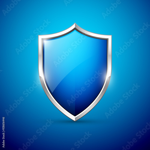 Vector blue shield