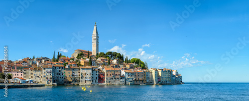 Panoramic view on old coastal town Rovinj, Istria, Croatia