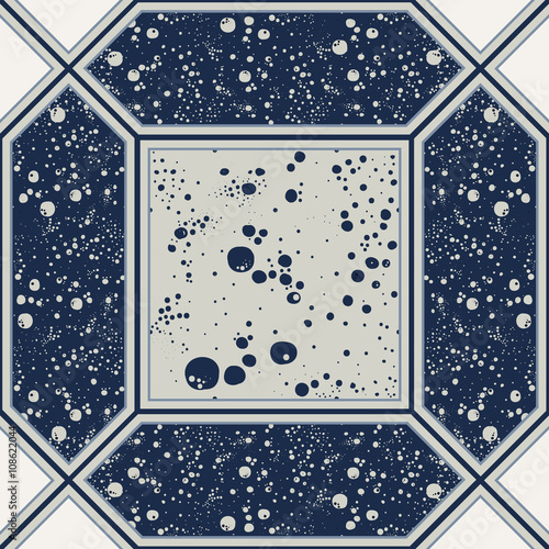 seamless abstract tile in blue
