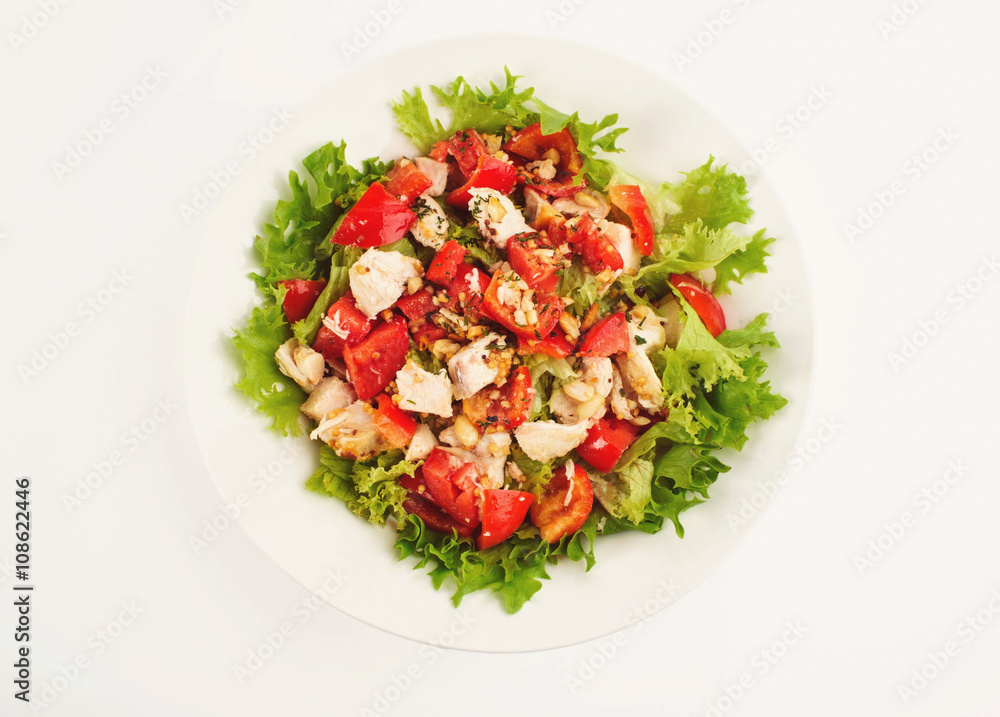 fresh salad with tomato salad and meat fresh salad with tomato salad and meat