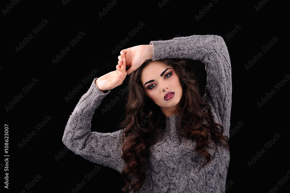 Beautiful face of a fashion model Beautiful face of a fashion model