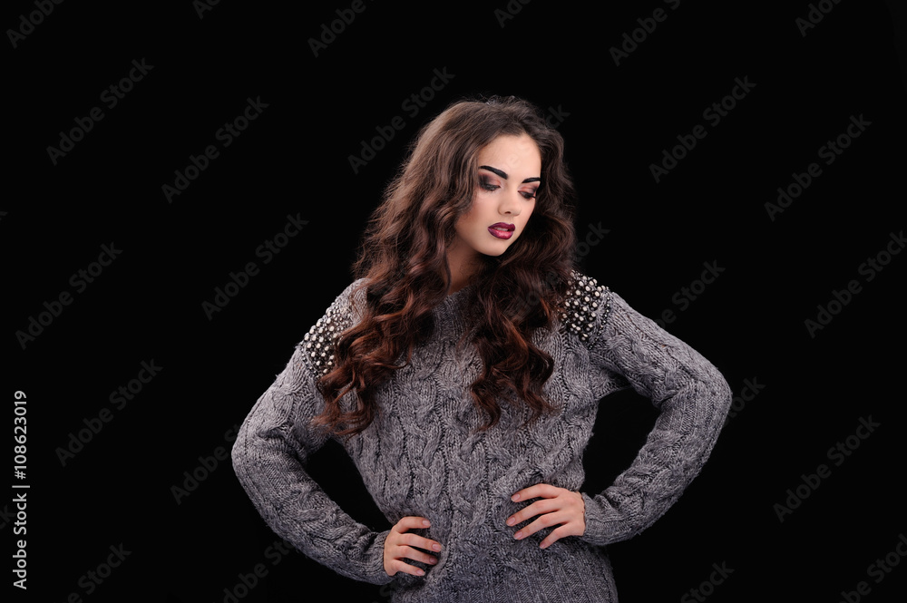 Beautiful face of a fashion model Beautiful face of a fashion model