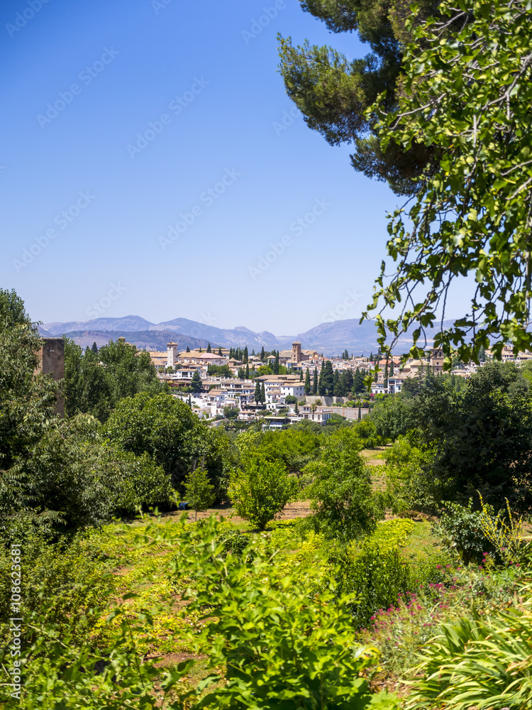 maurischer islamischer Alhambra-Palast und Befestigungsanlagen, Alhambra, Granada, Andalusien, Spanien
