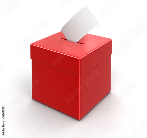 Ballot Box. Image with clipping path