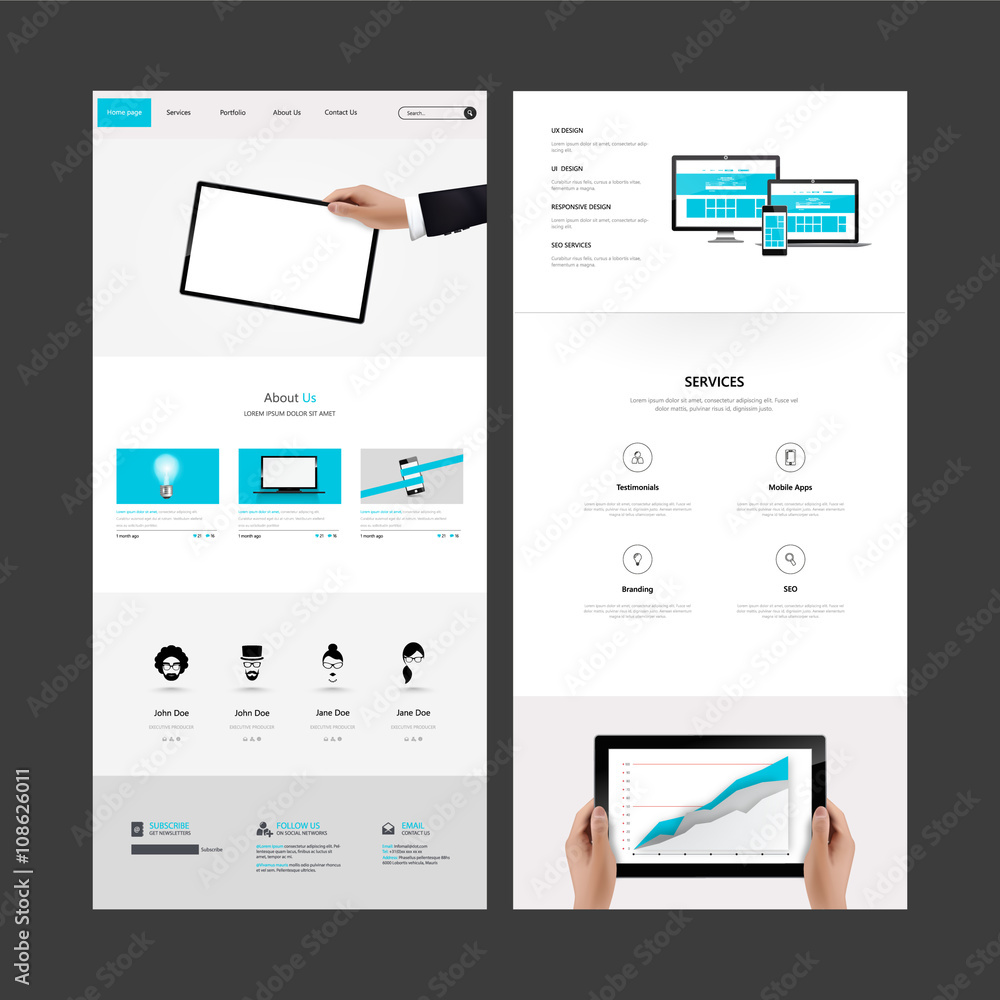 one page website template design one page website template design