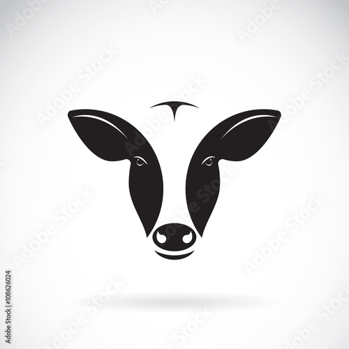 Vector image of an cow head on white background