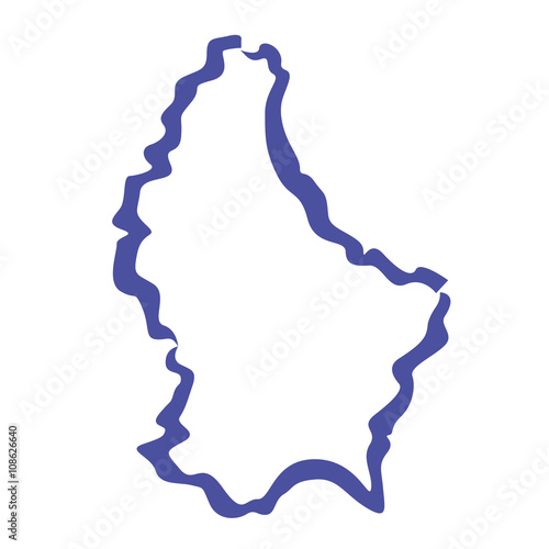Carte Luxembourg, contours