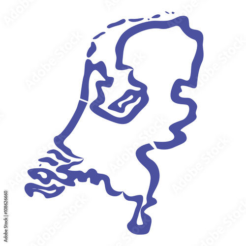 Carte Pays-bas, contours