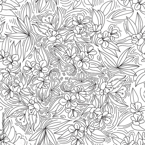 Wallpaper Mural Garden seamless pattern line.decorative, wallpaper, abstract, or Torontodigital.ca