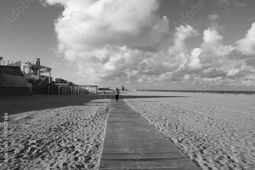 joggers on the beach of Le Touquet © sofifoto