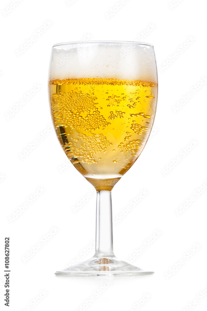 Glass of light beer