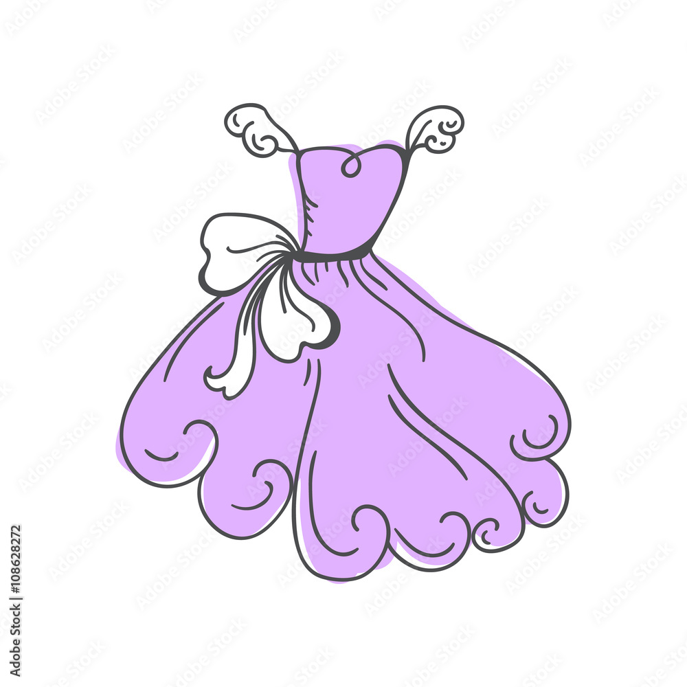 ball gown hand drawing
