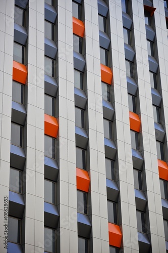A close up of windows on a modern skyscraper in Adelaide, South Australia. 