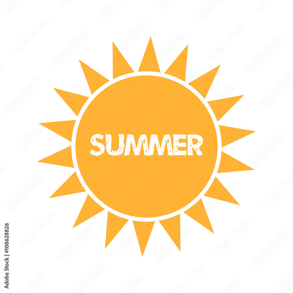 Fototapeta premium Summer sun icon