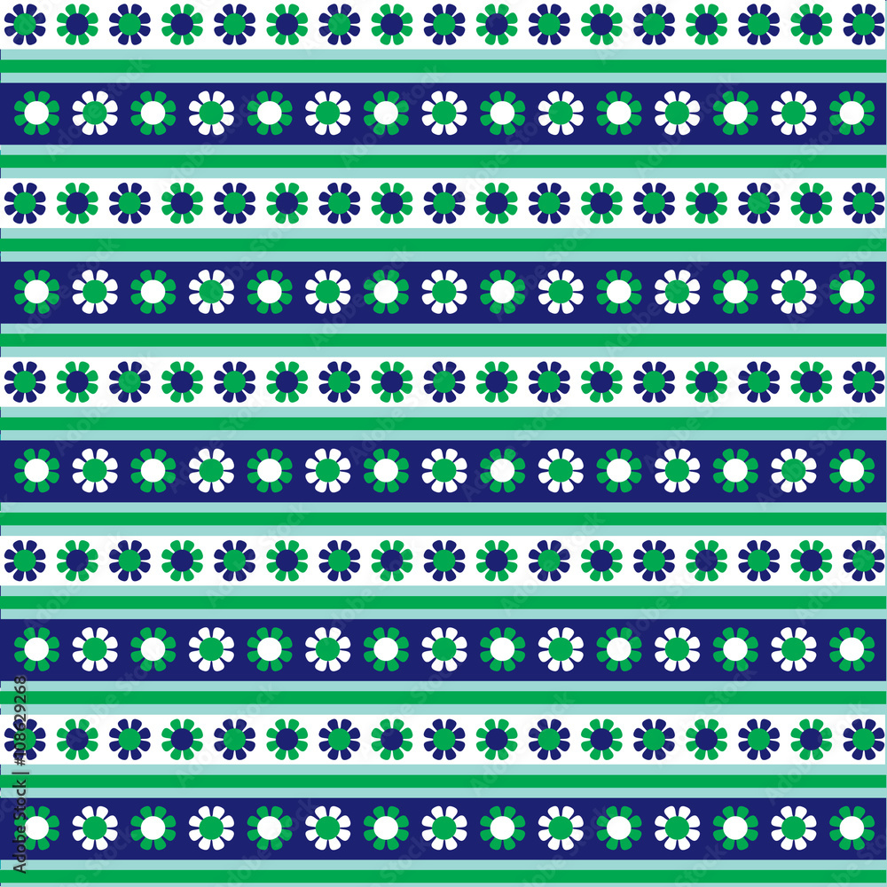 blue green flower stripe blue green flower stripe
