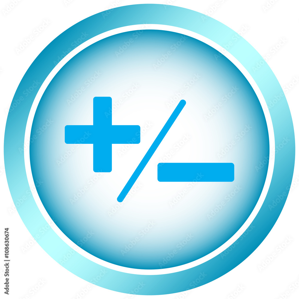 Obraz premium Icon light plus-minus
